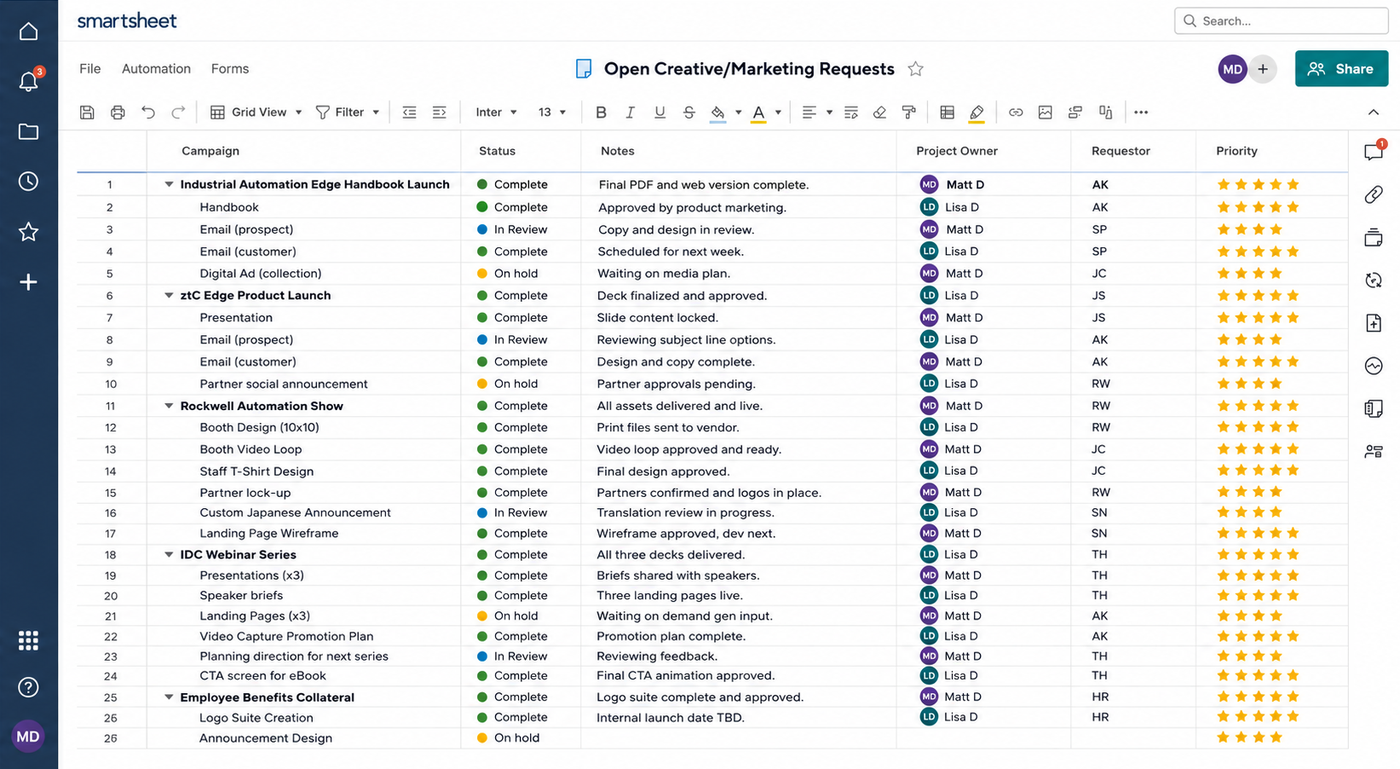 Stratus project management system